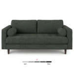 Sven 72_ Tufted Loveseat - Green Wool Bouclé