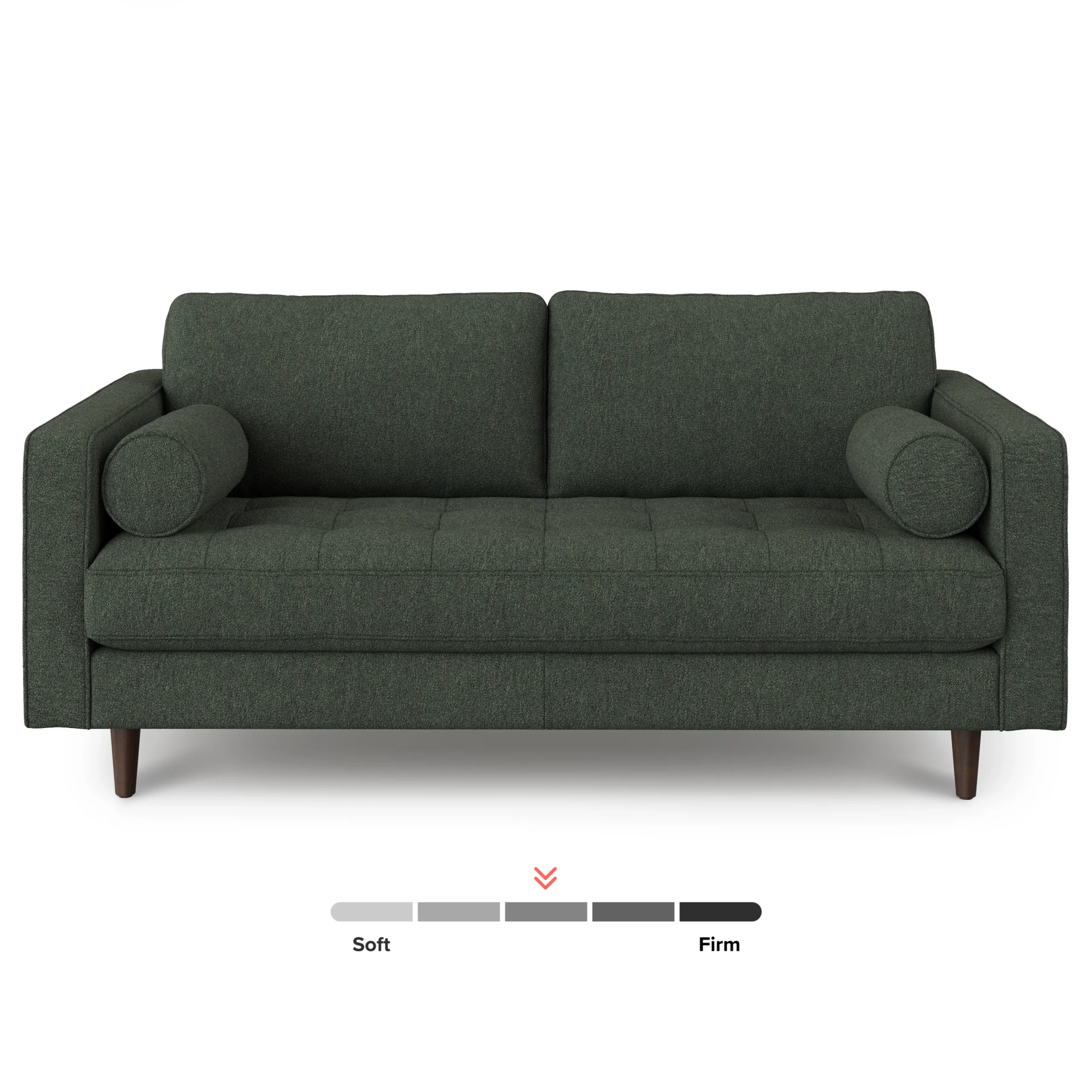 Sven 72_ Tufted Loveseat - Green Wool Bouclé - Image 12