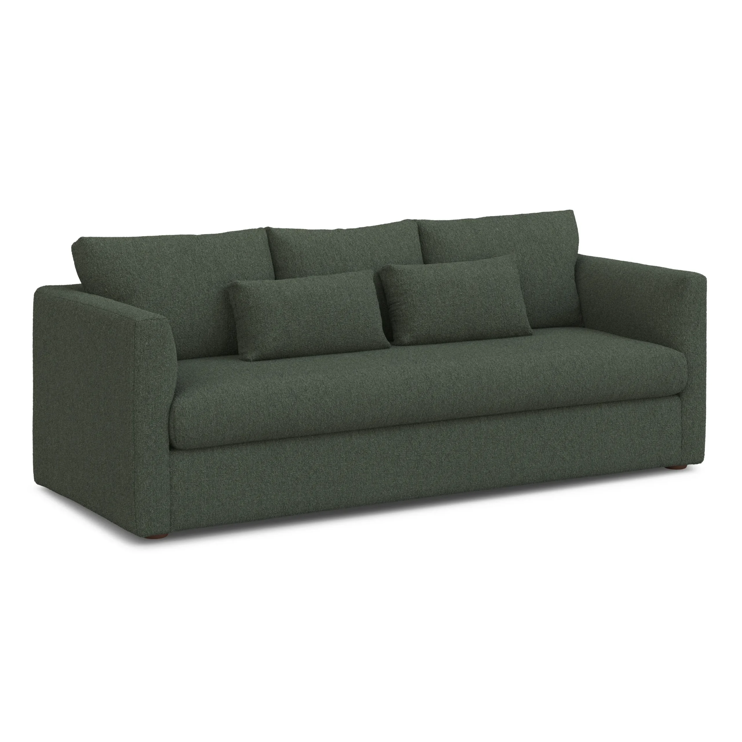 Marina 90_ Sofa - Green Wool Bouclé - Image 3