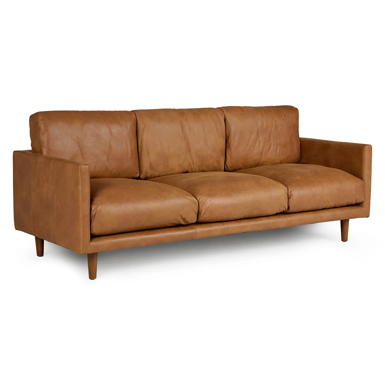 Nirvana 81_ Leather Sofa - Dakota Tan - Image 3