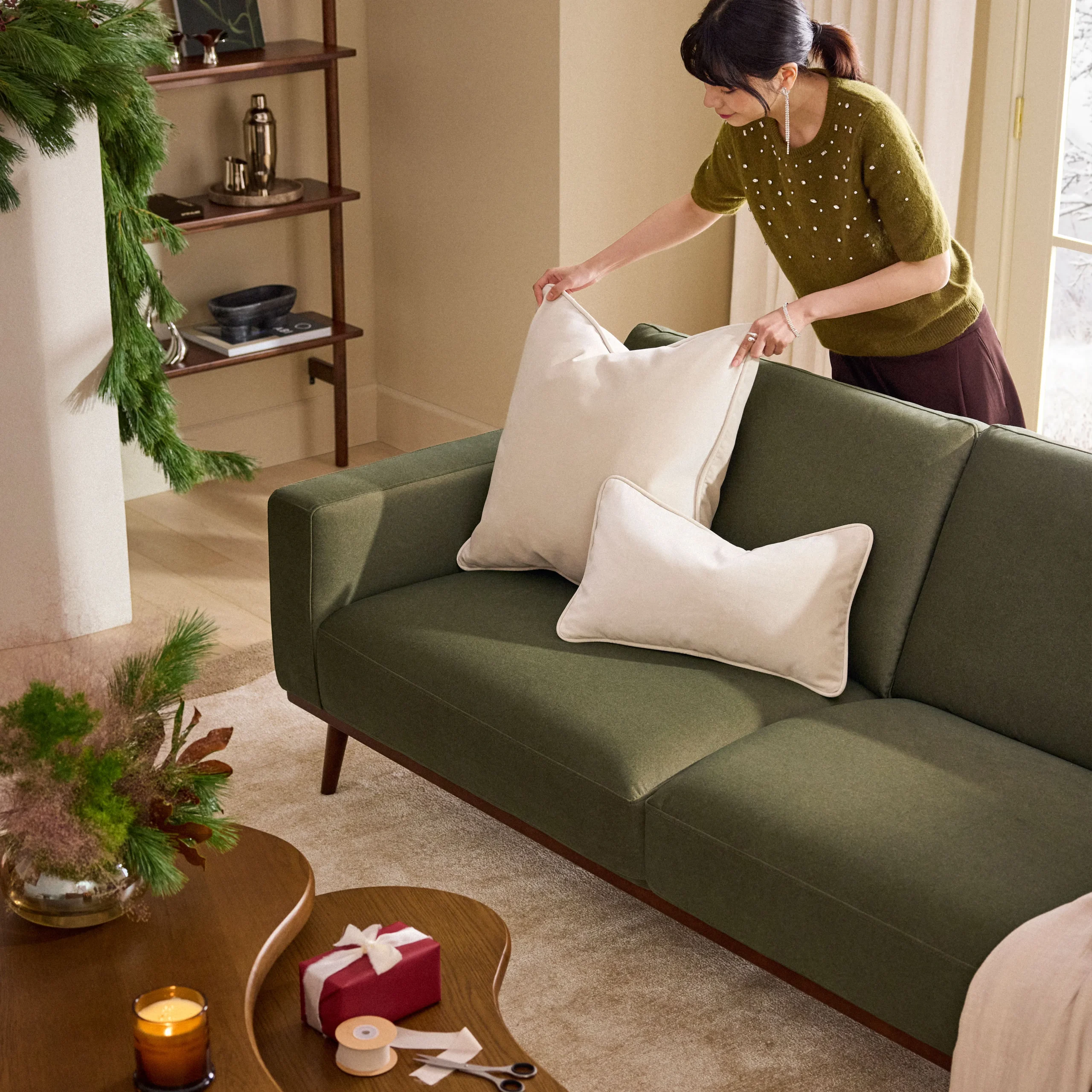 Rhett 84_ Sofa - Felted Green - Image 10