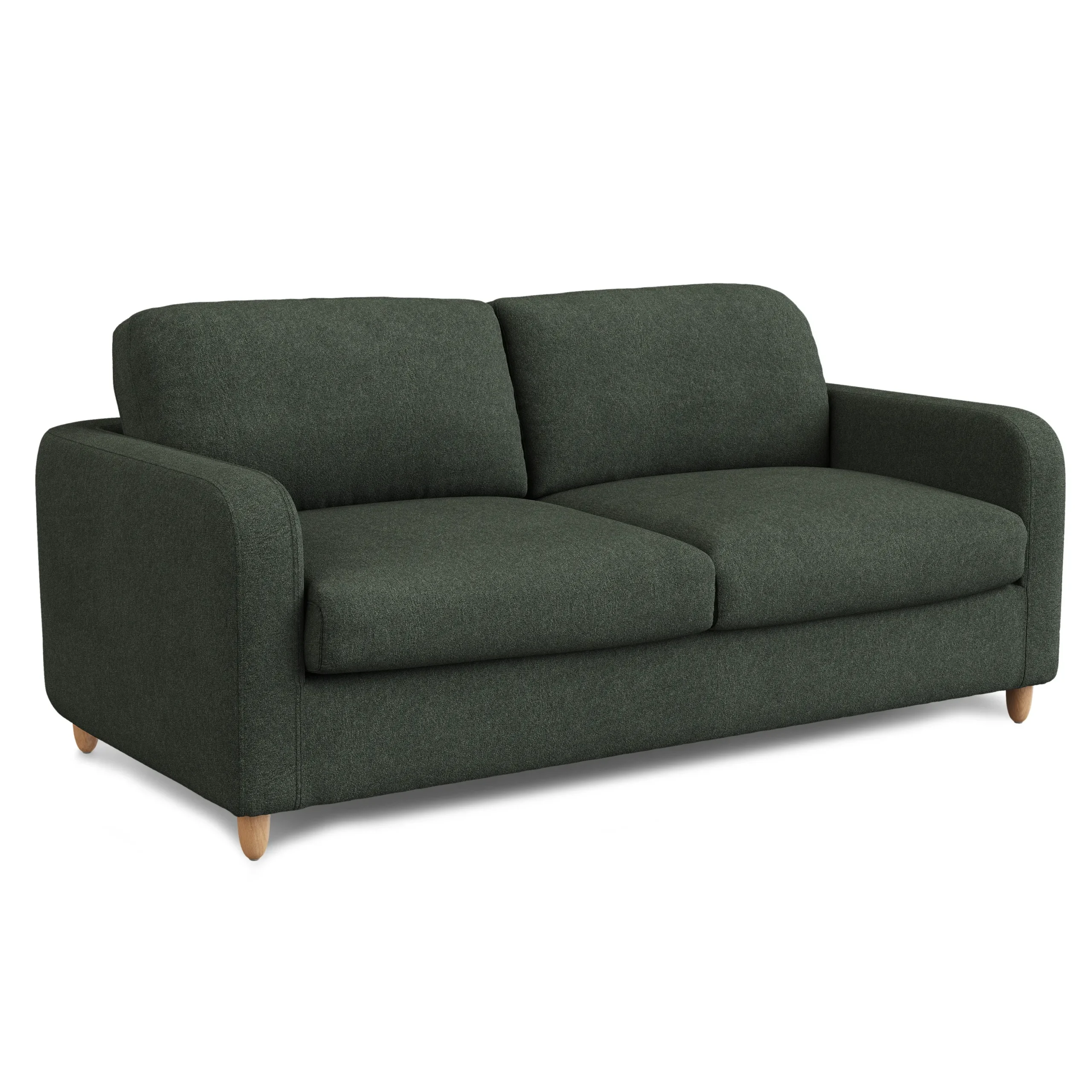 Vati 80_ Sofa Bed - Natural Oak and Green Wool Bouclé - Image 3