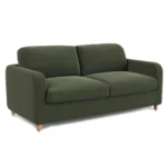 Vati 80_ Velvet Sofa Bed - Natural Oak and Hale Fir Green