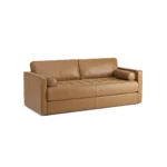 Sven 88_ Tufted Leather Sofa Bed - Charme Tan