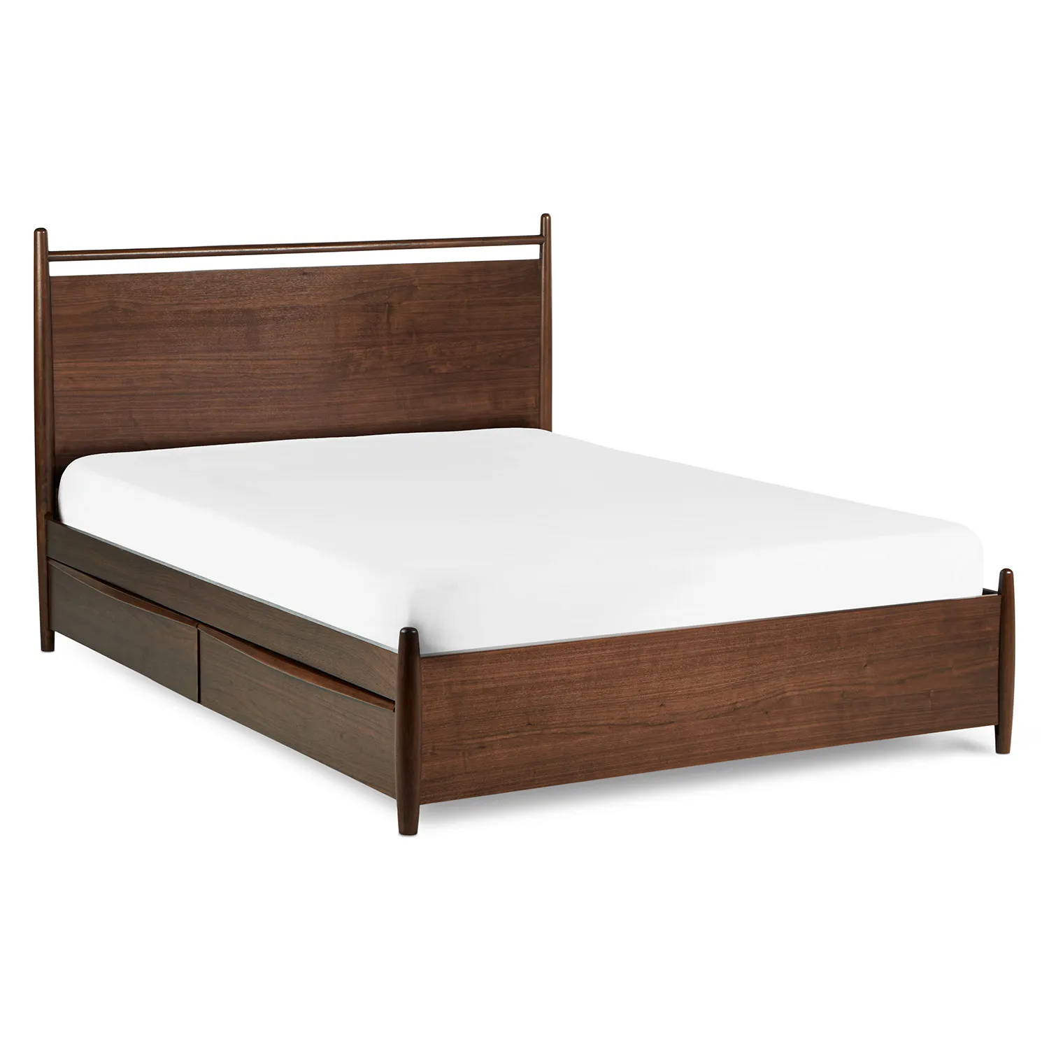 Lenia Queen Panel Storage Bed - Walnut - Image 3
