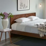 Nera King Low Profile Bed - Walnut