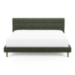 Sven King Tufted Bed - Fir Green