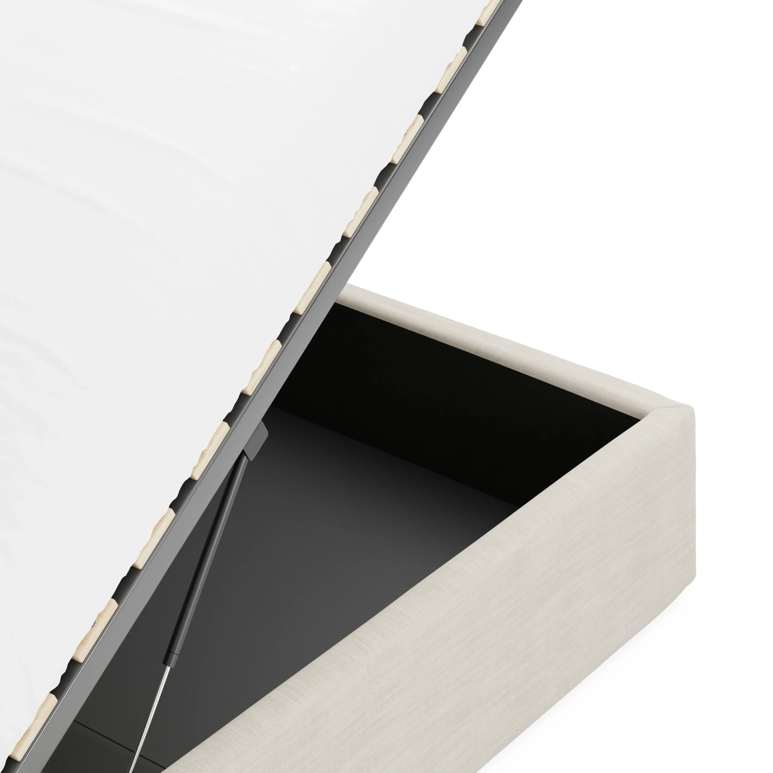 Sven King Tufted Storage Bed - Biscuit Cream - Image 9
