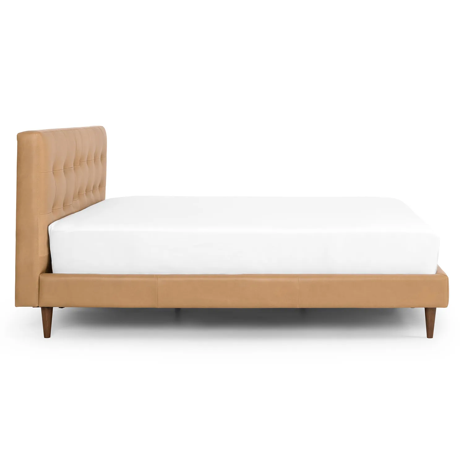Sven Queen Tufted Leather Bed - Charme Tan - Image 9