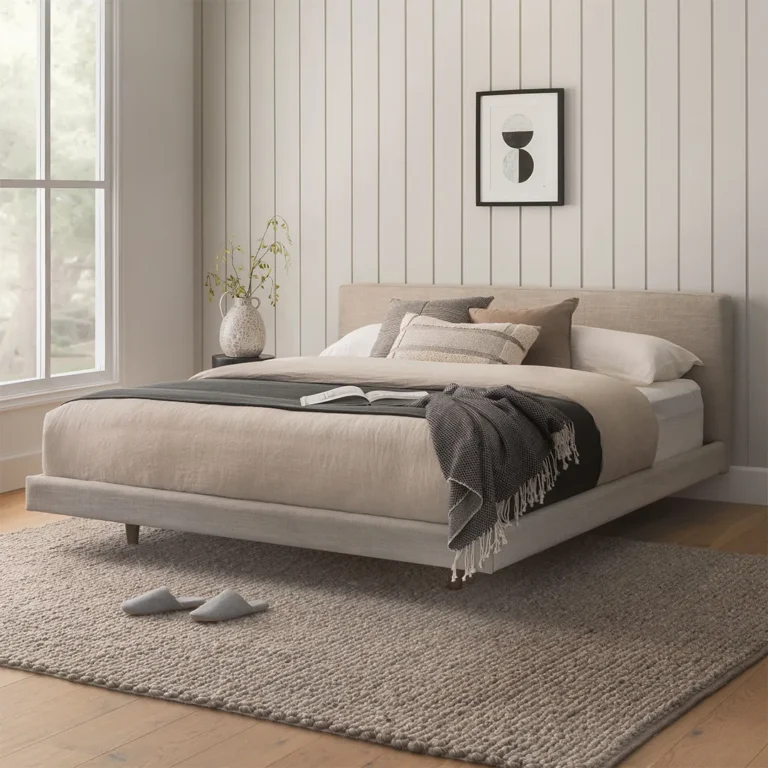 Tessu California King Low Profile Upholstered Bed - Clay Taupe