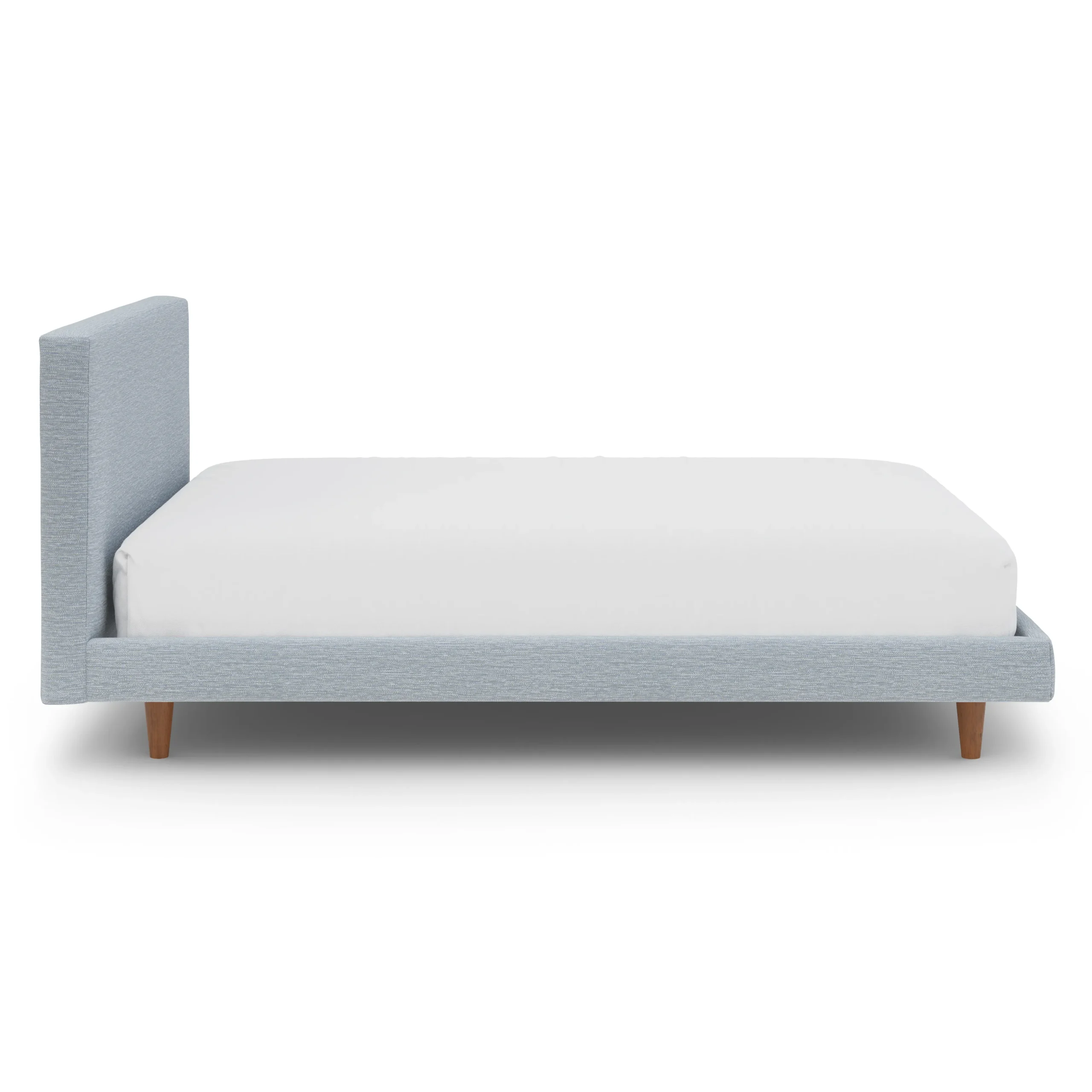 Tessu Full Low Profile Upholstered Bed - Silver Light Blue - Image 9