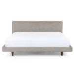 Tessu King Low Profile Upholstered Bed - Glaze Gray