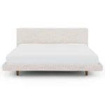 Tessu King Low Profile Upholstered Bed - Napa White