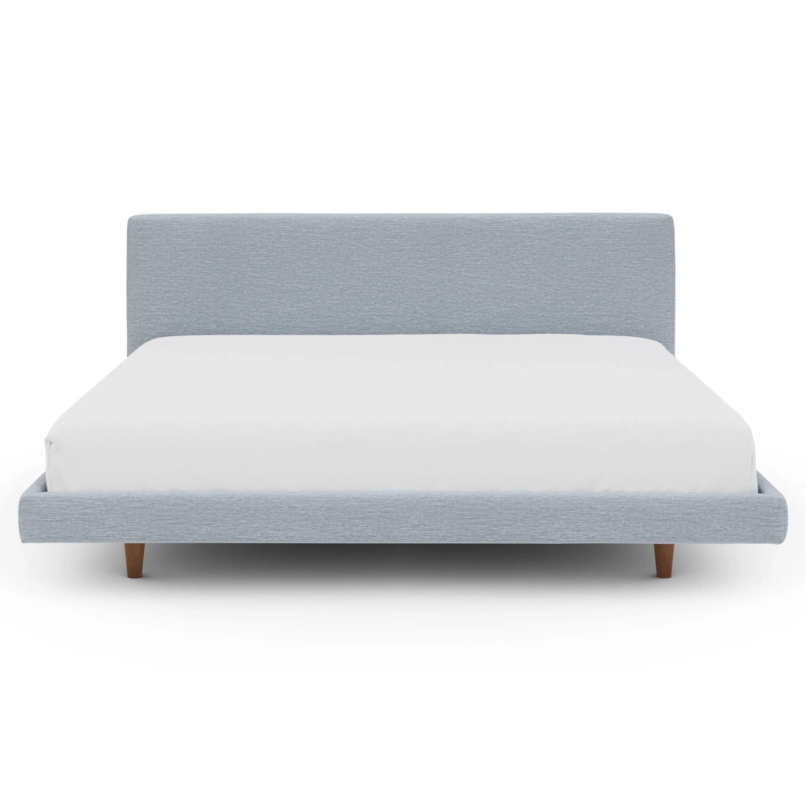 Tessu King Low Profile Upholstered Bed - Silver Light Blue - Image 9