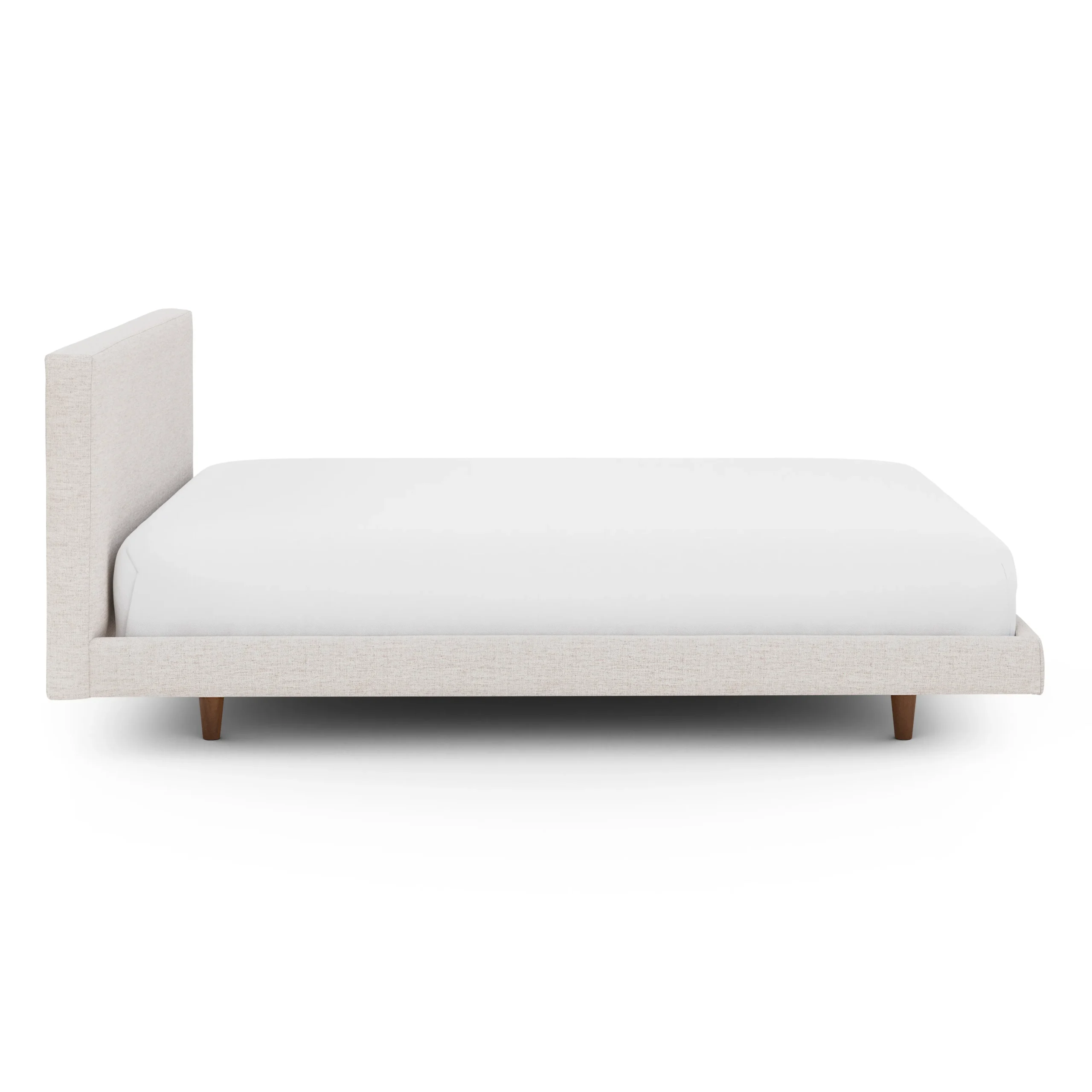 Tessu Queen Low Profile Upholstered Bed - Napa White - Image 8