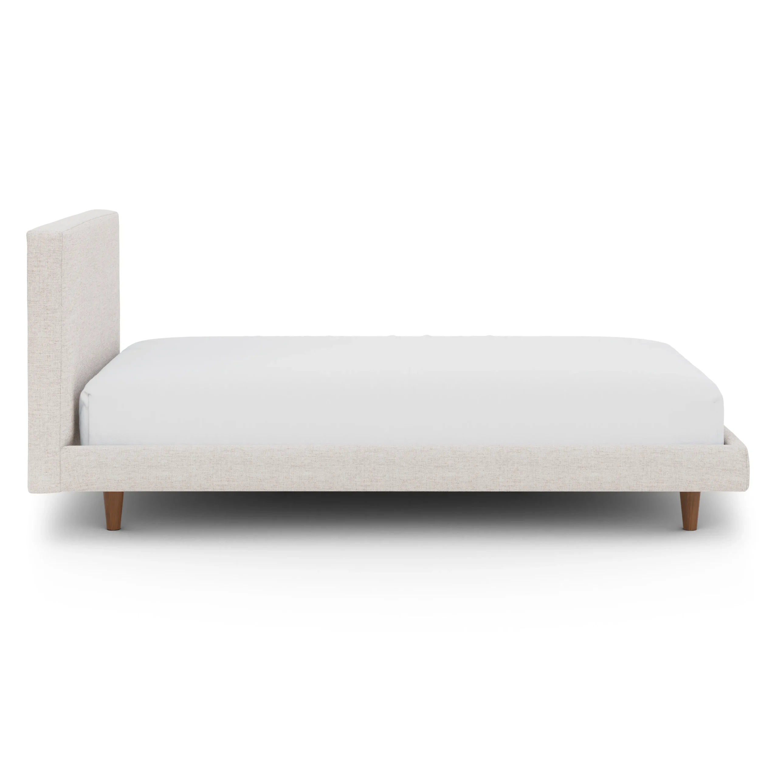 Tessu Twin Low Profile Upholstered Bed - Napa White - Image 10