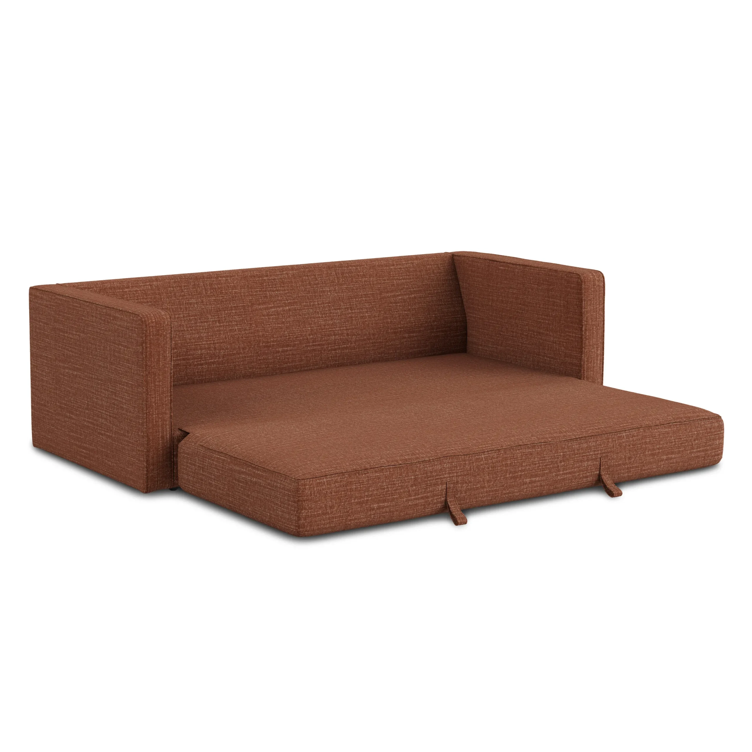 Sven 88_ Tufted Sofa Bed - Napa Rust - Image 4