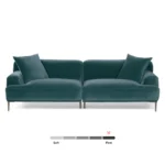 Abisko 91_ Velvet Sofa - Plush Pacific Blue
