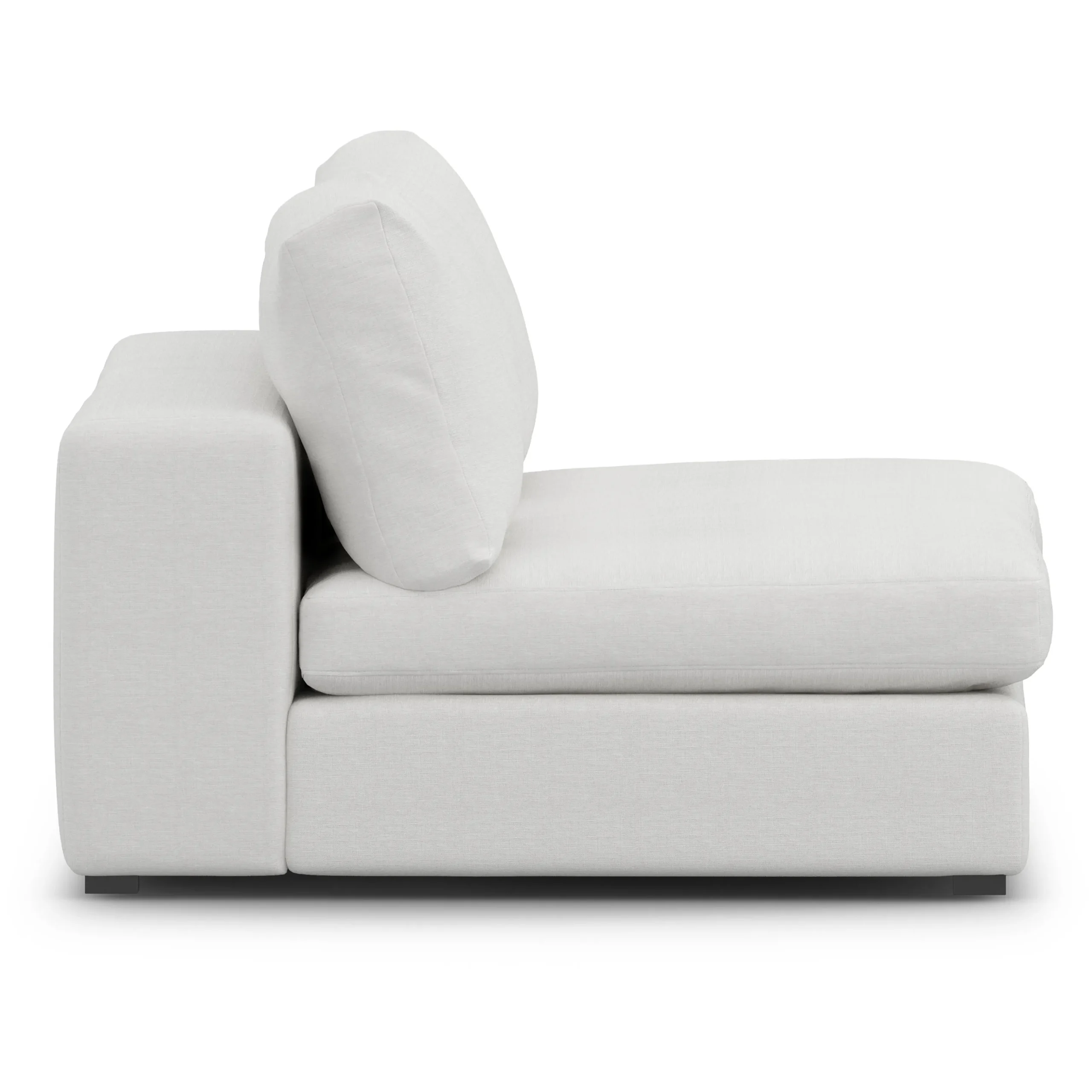 Beta 79_ Armless Modular Sofa - Quartz White - Image 11