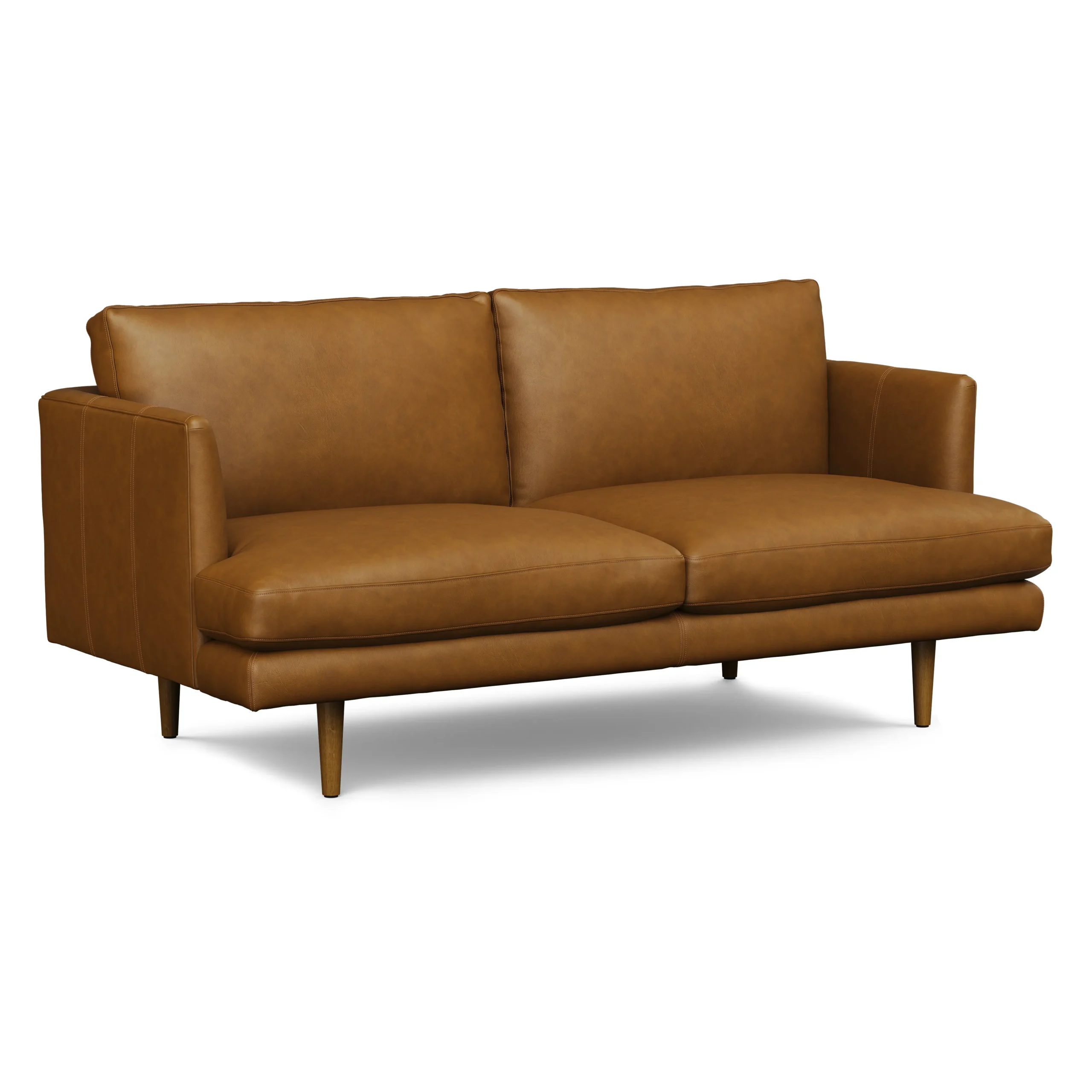 Burrard 67_ Leather Loveseat - Bella Caramel - Image 6