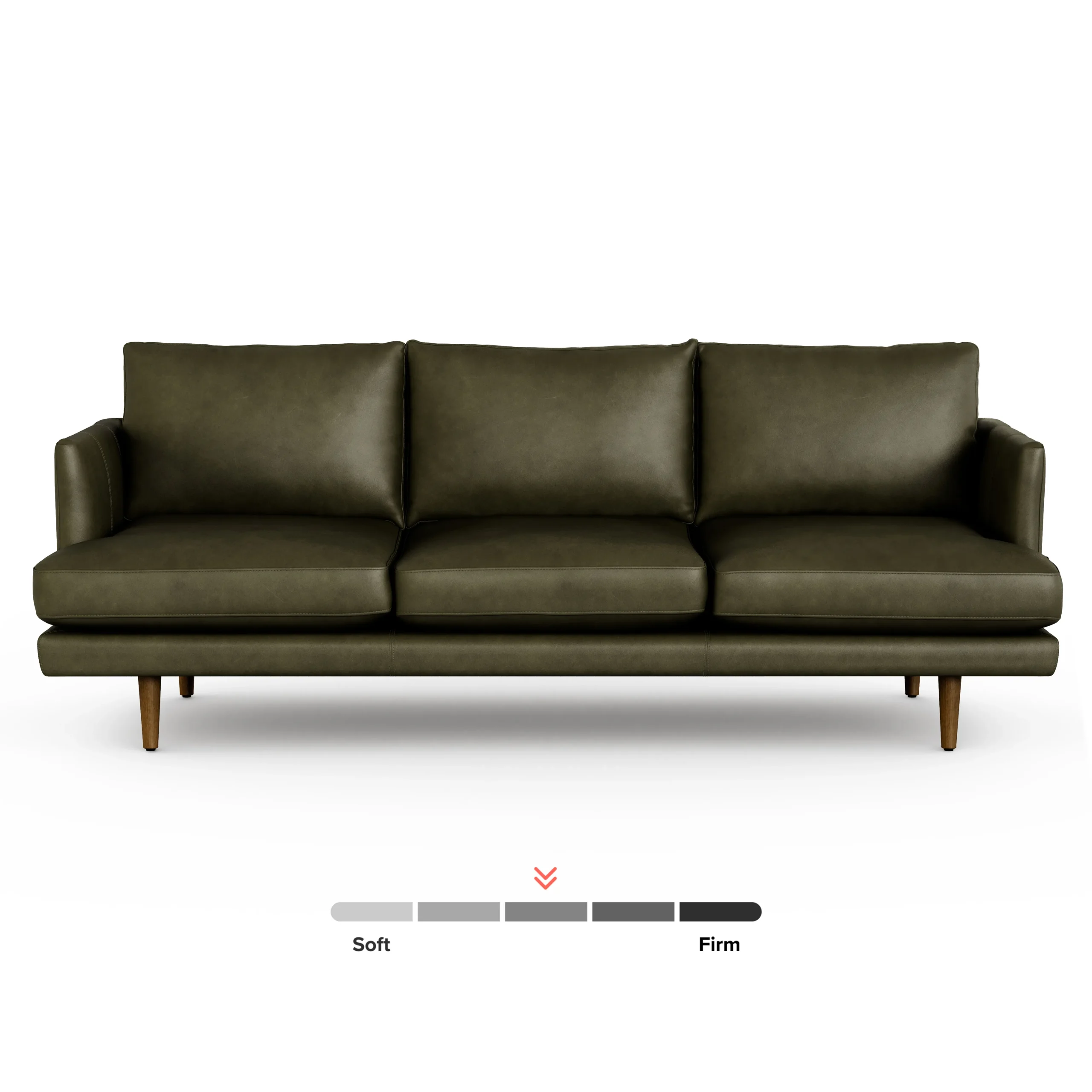 Burrard 83.5_ Leather Sofa - Charme Green - Image 4