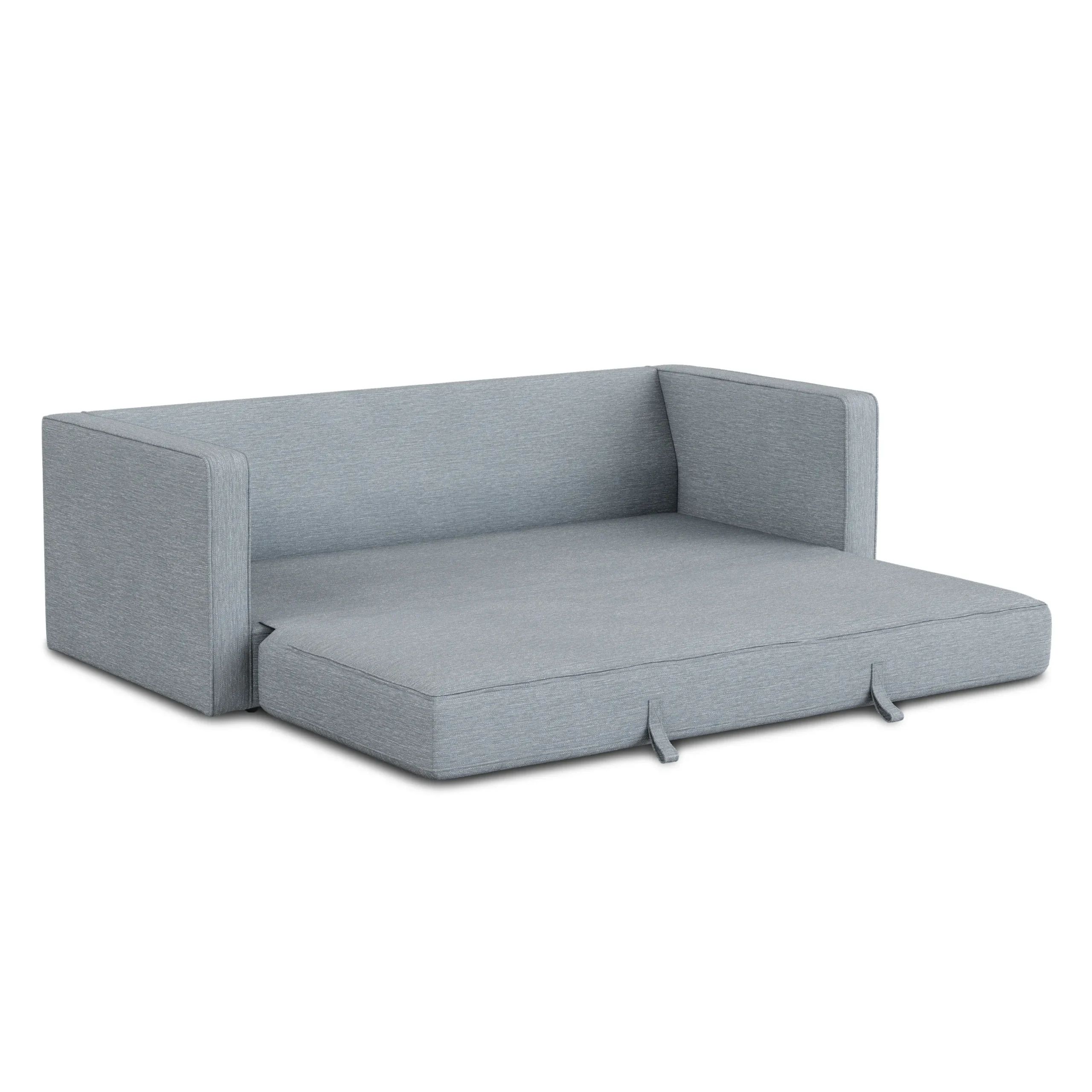 Sven 88_ Tufted Sofa Bed - Silver Light Blue - Image 4