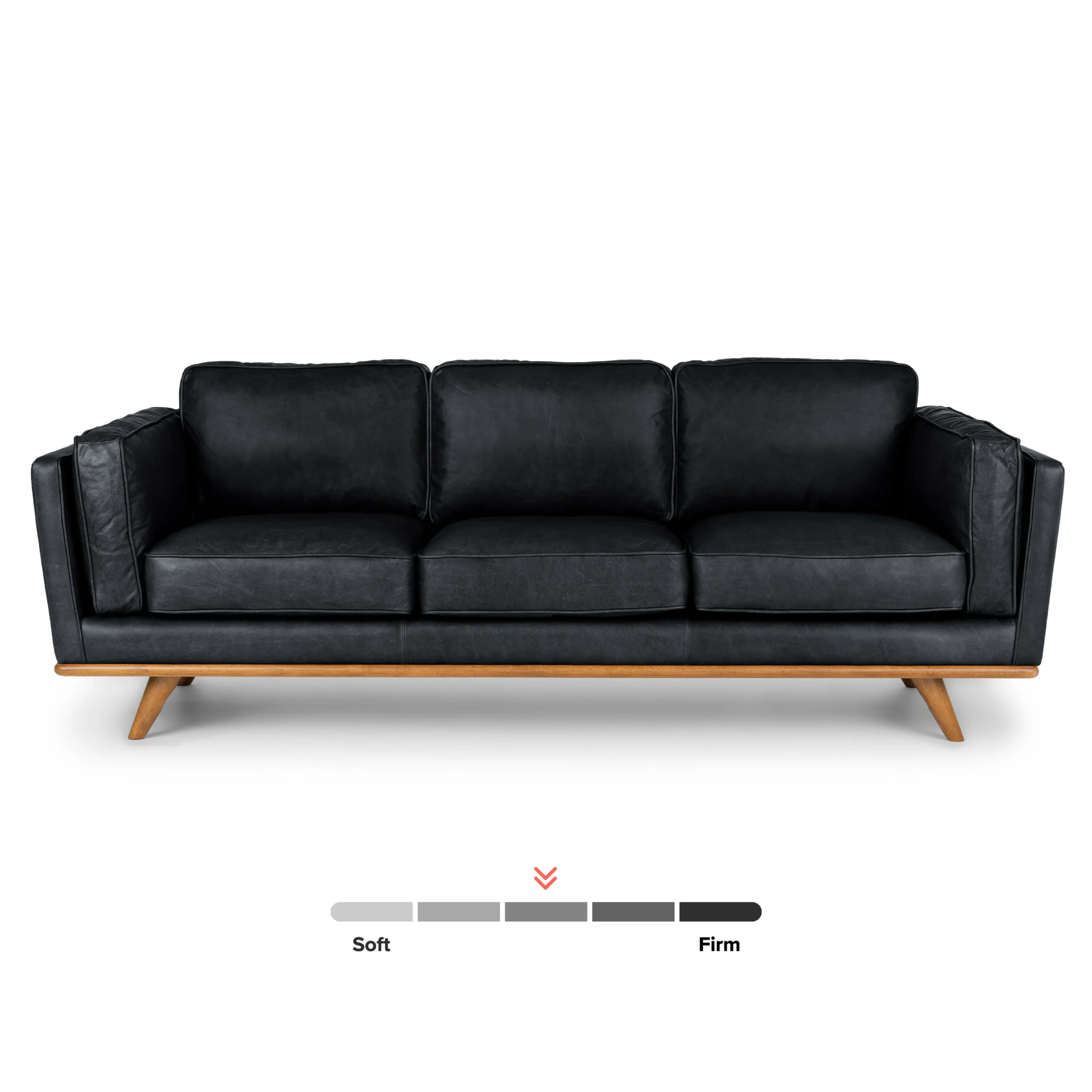 Timber 90_ Leather Sofa - Charme Black - Image 2