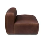Cigar 56_ Leather Loveseat - Indiana Brown