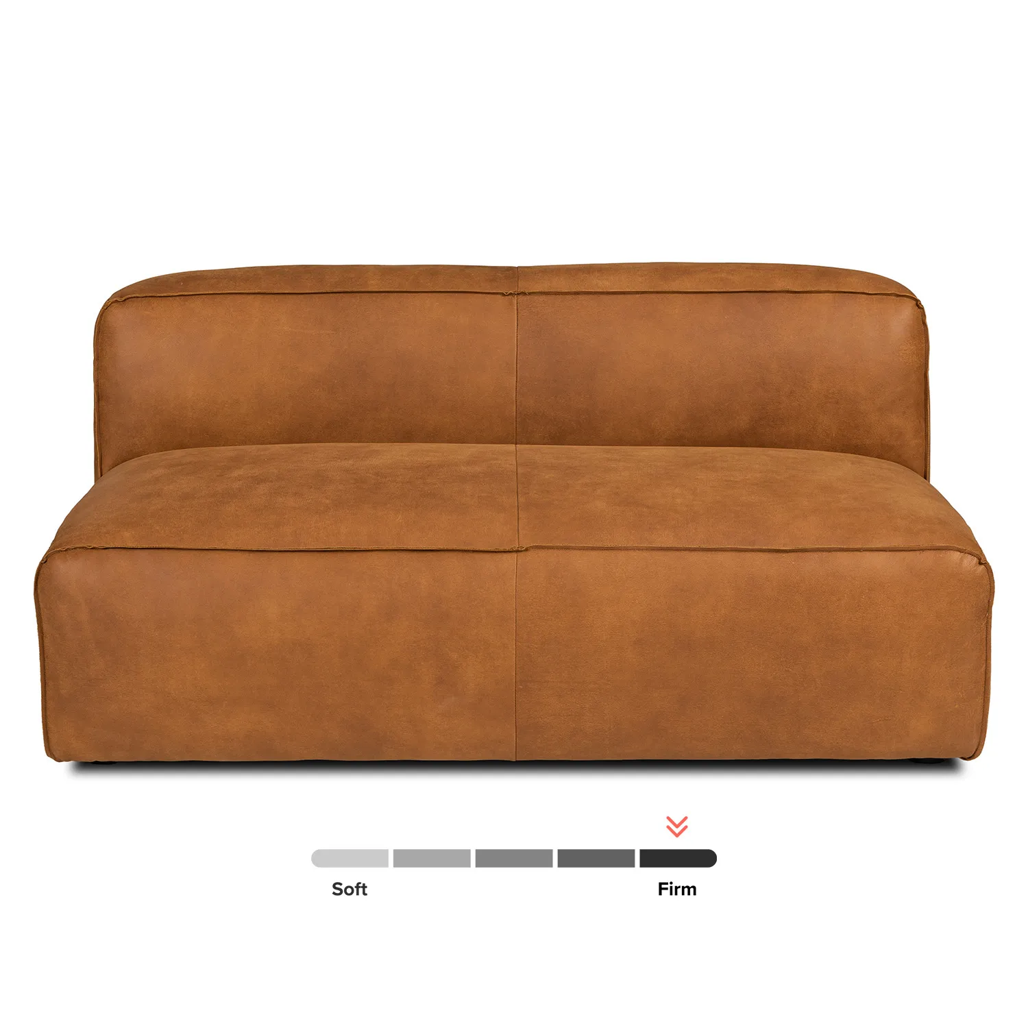 Cigar 56_ Leather Loveseat - Rawhide Tan - Image 4