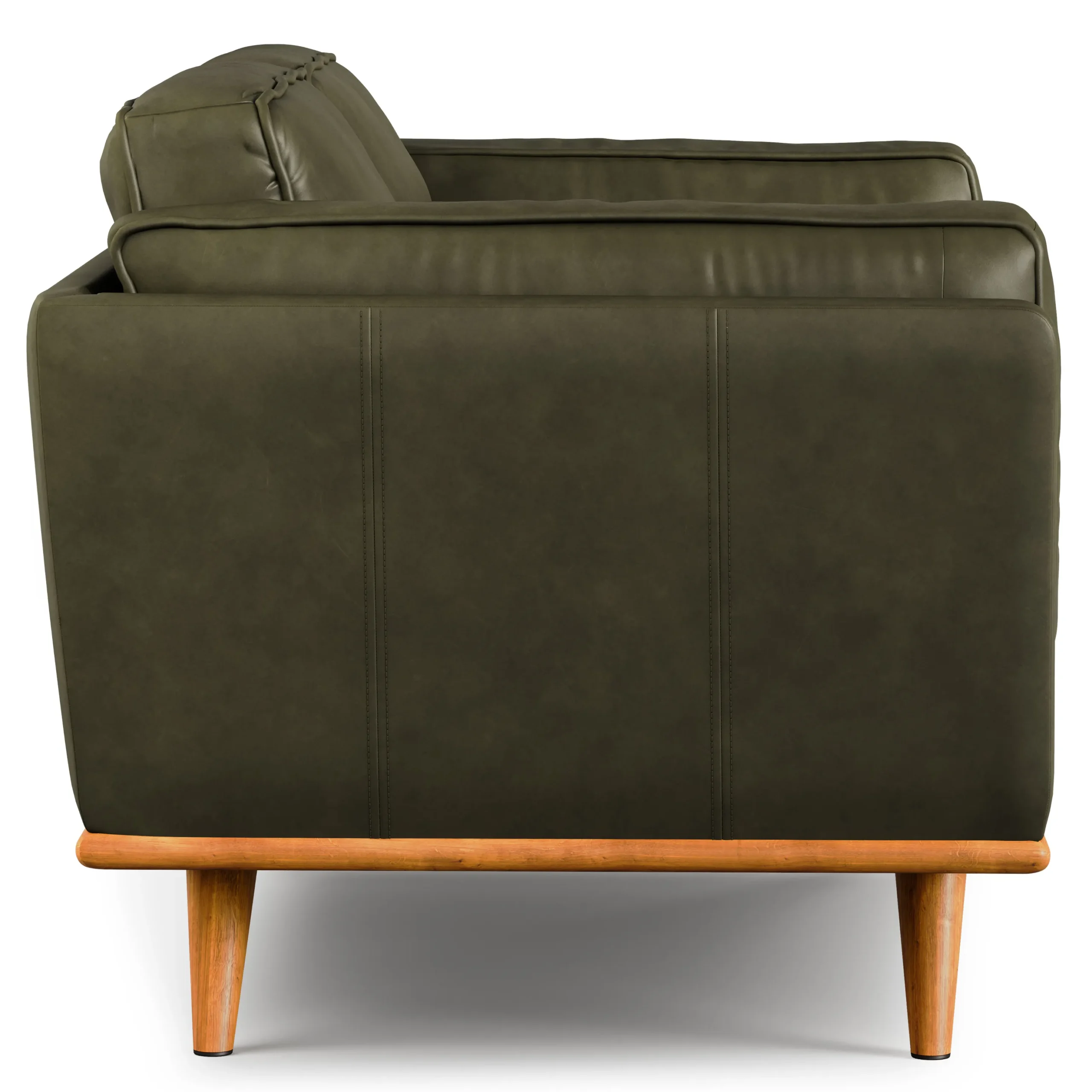 Timber 66.5_ Leather Loveseat - Charme Green - Image 2