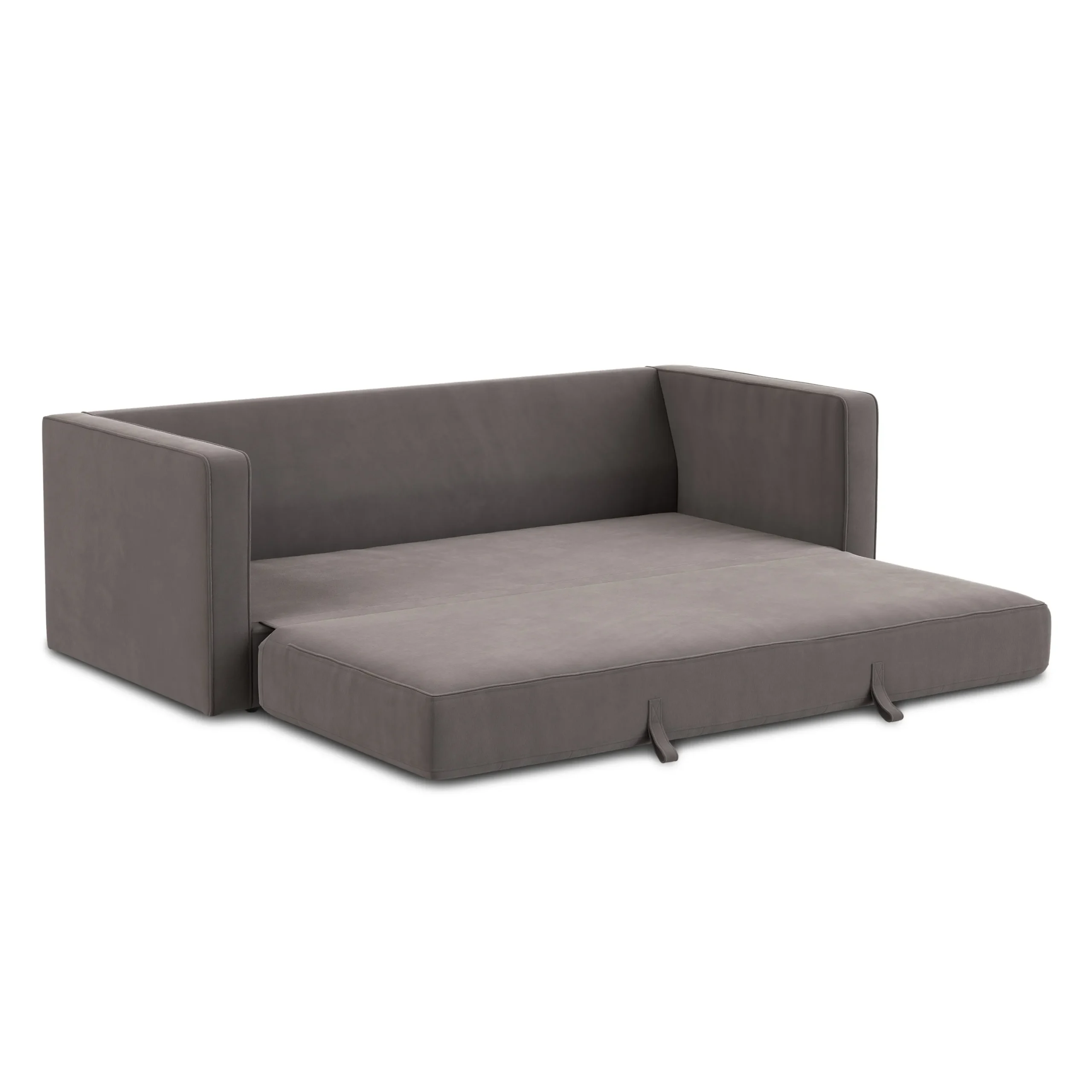 Sven 88_ Tufted Velvet Sofa Bed - Hale Warm Gray - Image 4