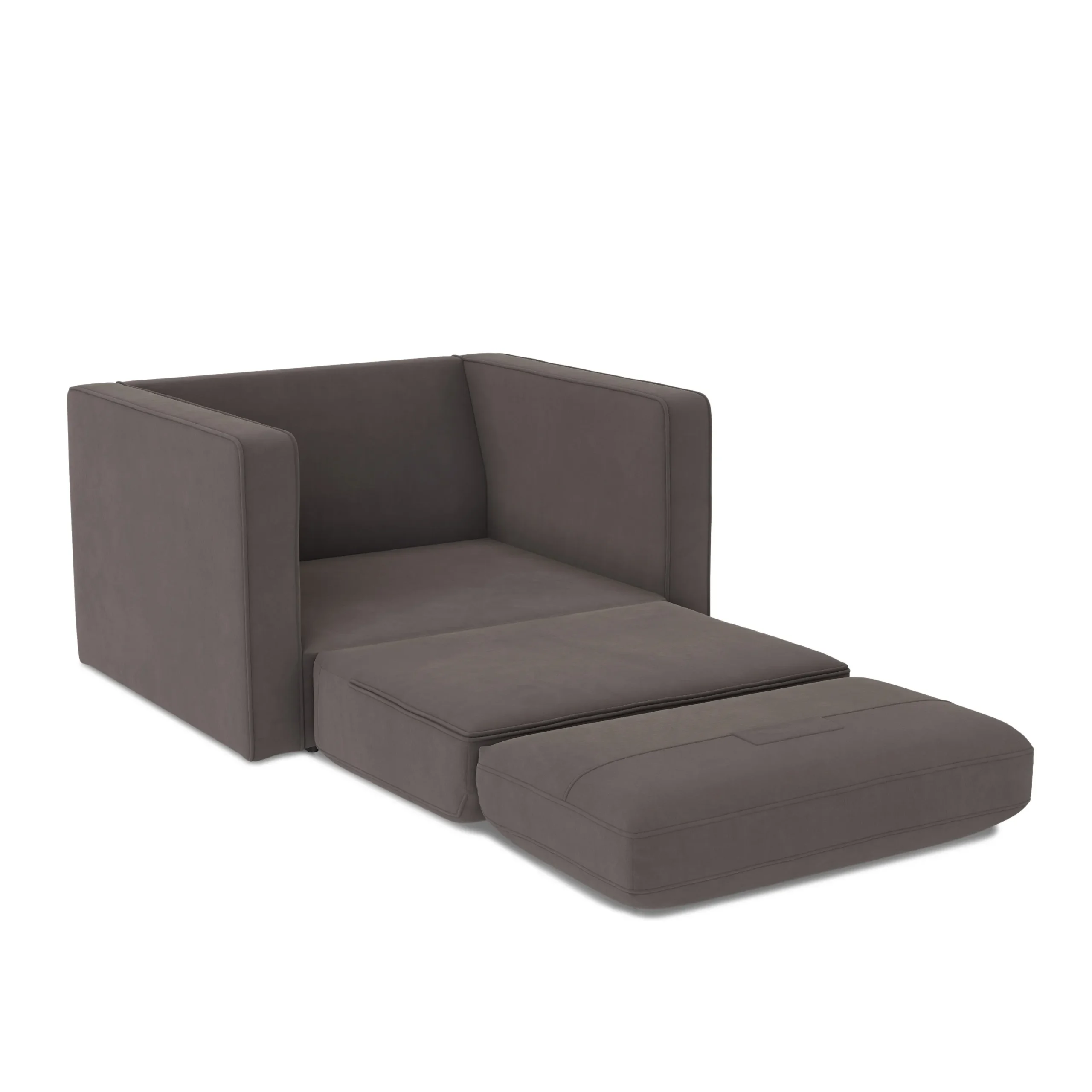 Sven 45.5_ Tufted Velvet Sleeper Chair - Hale Warm Gray - Image 4