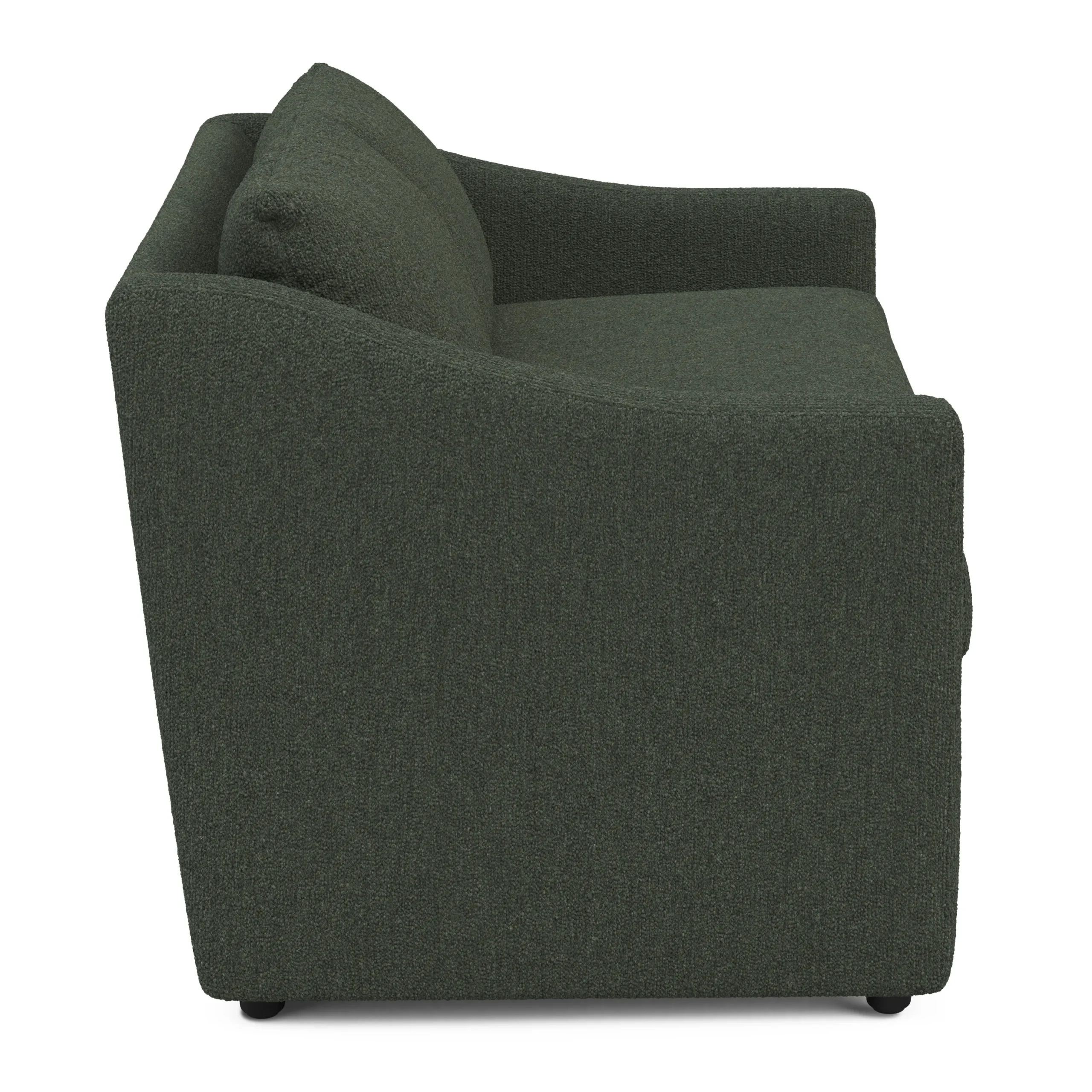 Landry 72_ Loveseat - Green Wool Bouclé - Image 4