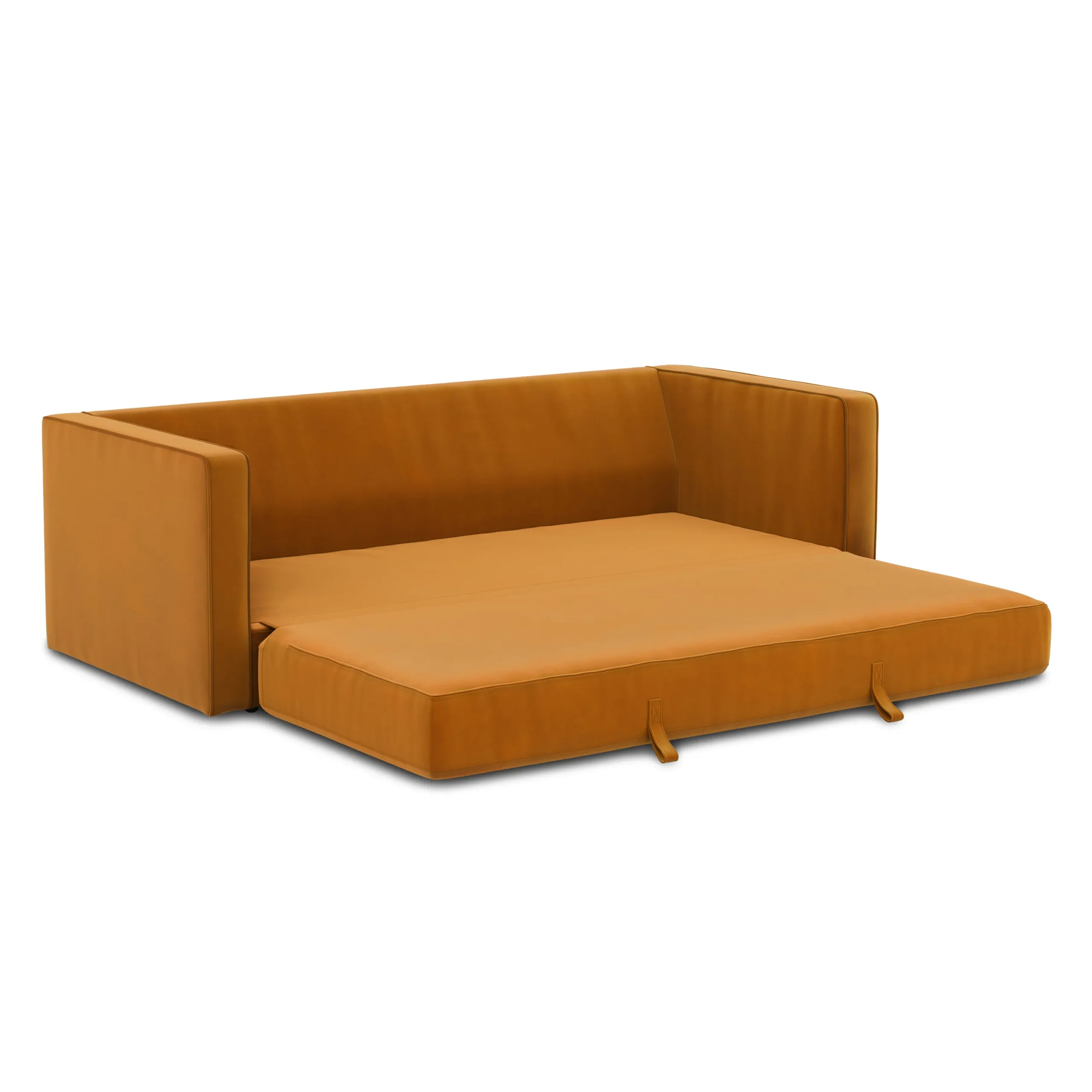 Sven 88_ Tufted Velvet Sofa Bed - Plush Pacific Ginger - Image 4