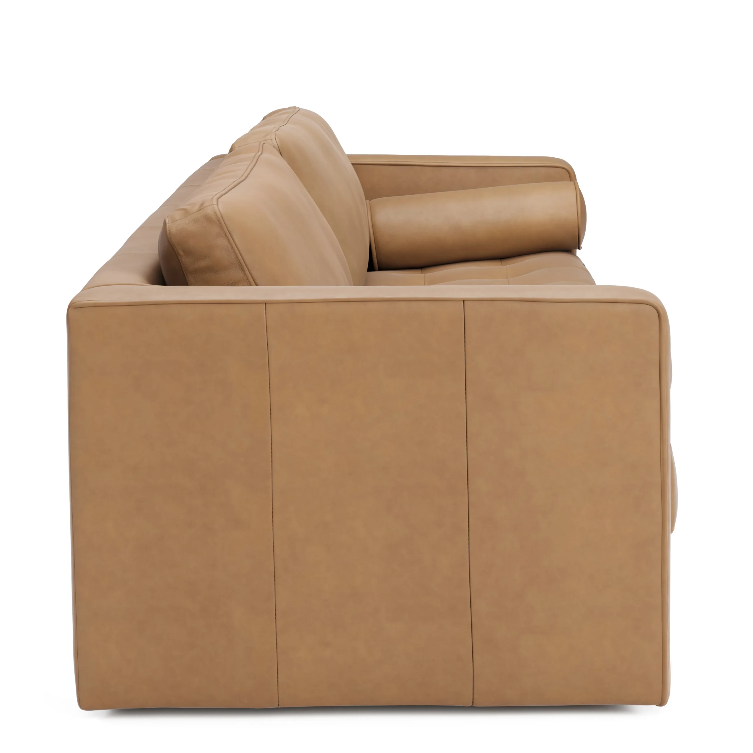 Sven 88_ Grounded Tufted Leather Sofa - Charme Tan - Image 2