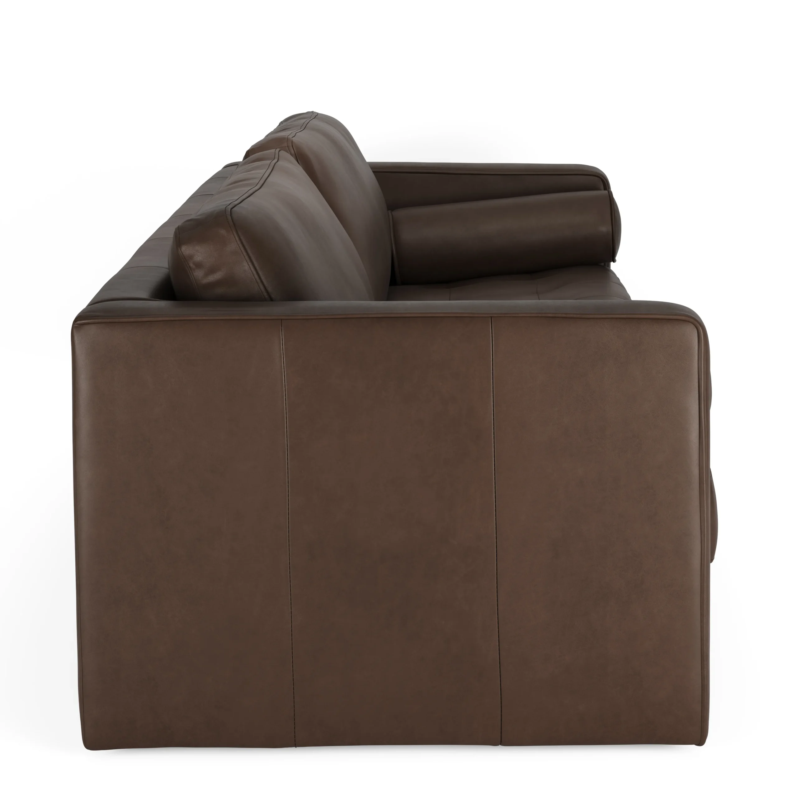 Sven 88_ Grounded Tufted Leather Sofa - Charme Chocolat - Image 2