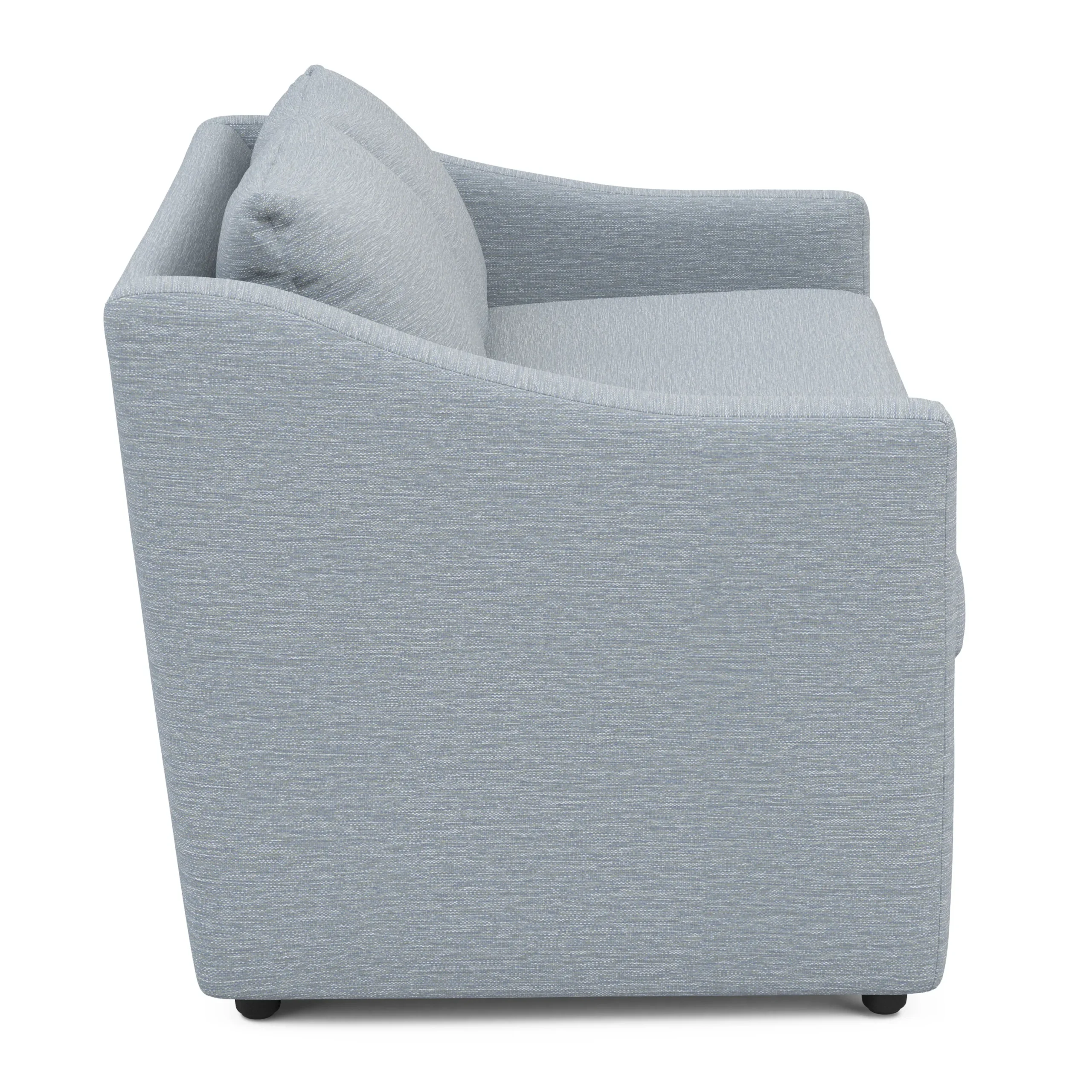 Landry 72_ Loveseat - Silver Light Blue - Image 4