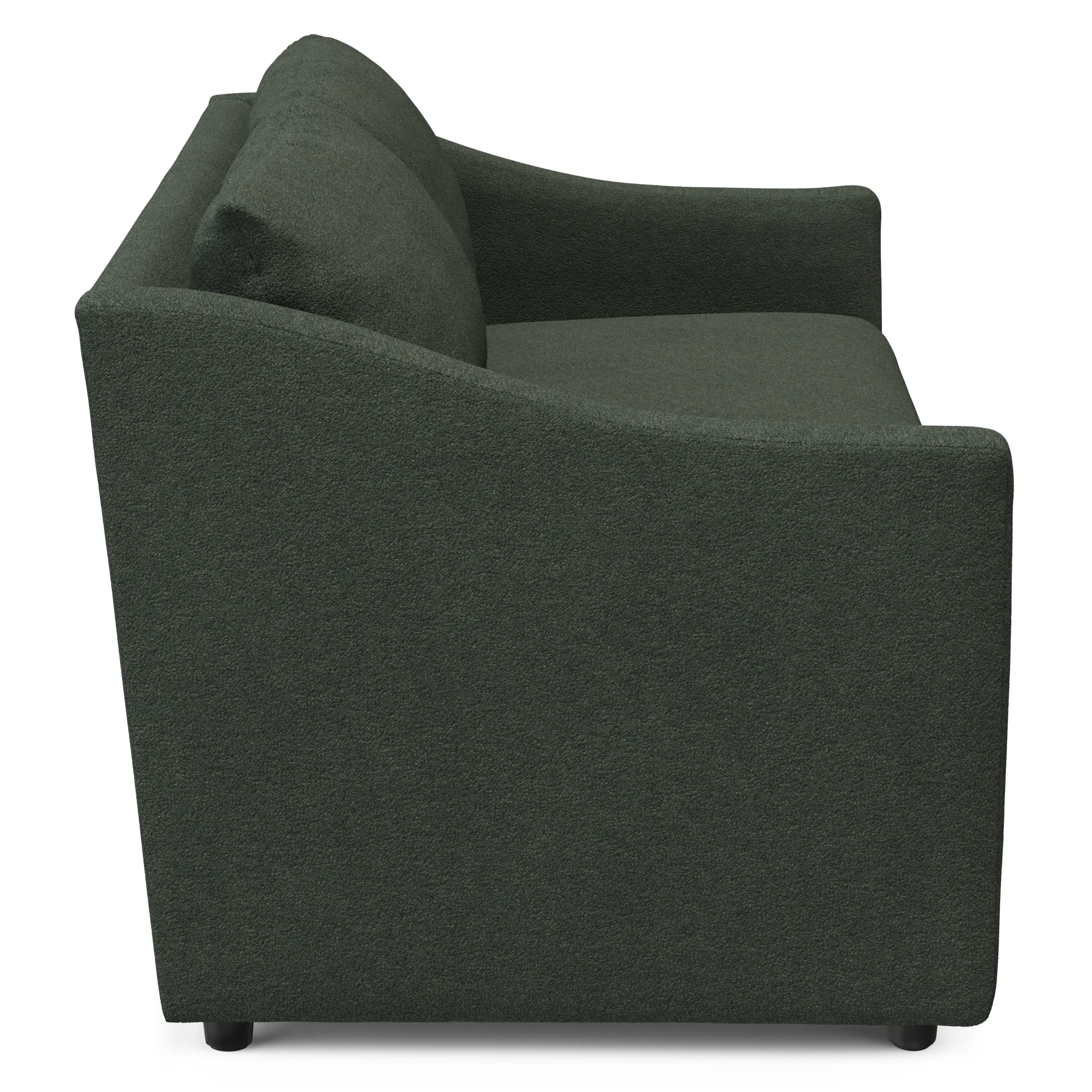 Landry 84.5_ Sofa - Green Wool Bouclé - Image 4