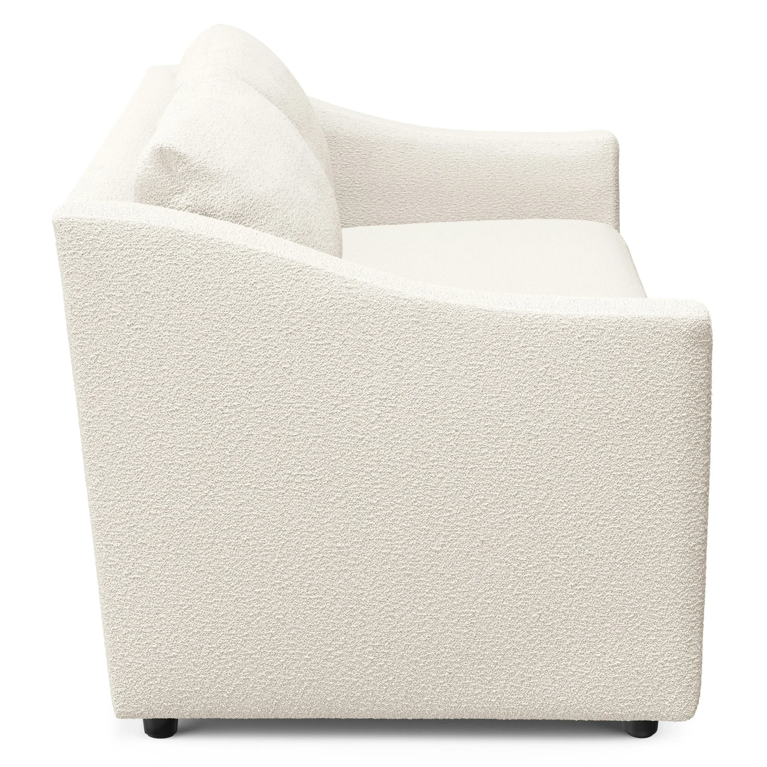 Landry 84.5_ Sofa - Ivory Wool Bouclé - Image 4