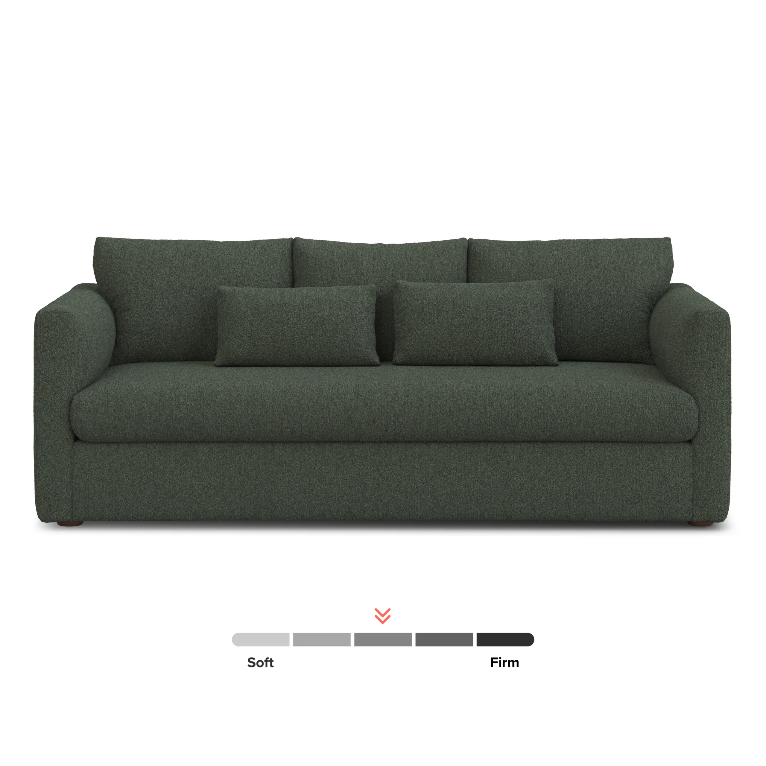 Marina 90_ Sofa - Green Wool Bouclé - Image 4
