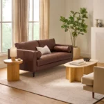 Sven 72_ Tufted Leather Loveseat - Taos Brown