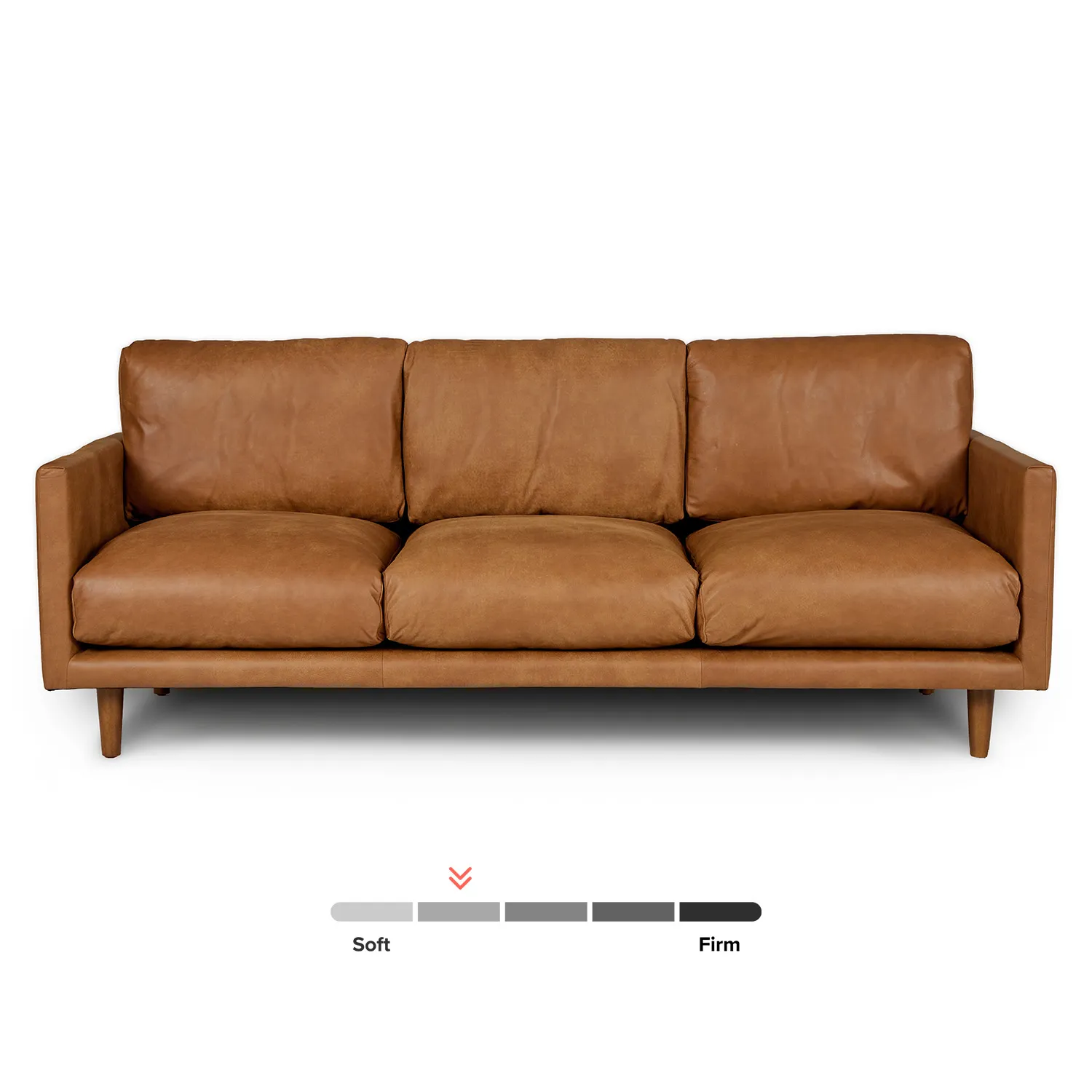 Nirvana 81_ Leather Sofa - Dakota Tan - Image 4
