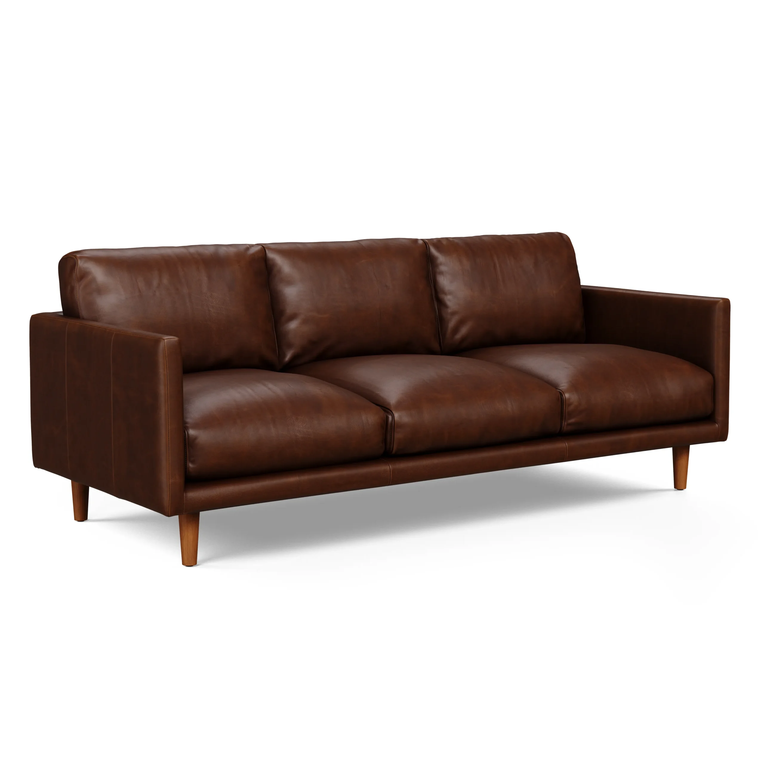 Nirvana 81_ Leather Sofa - Indiana Brown - Image 4