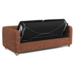 Vati 80_ Sofa Bed - Natural Oak and Napa Rust