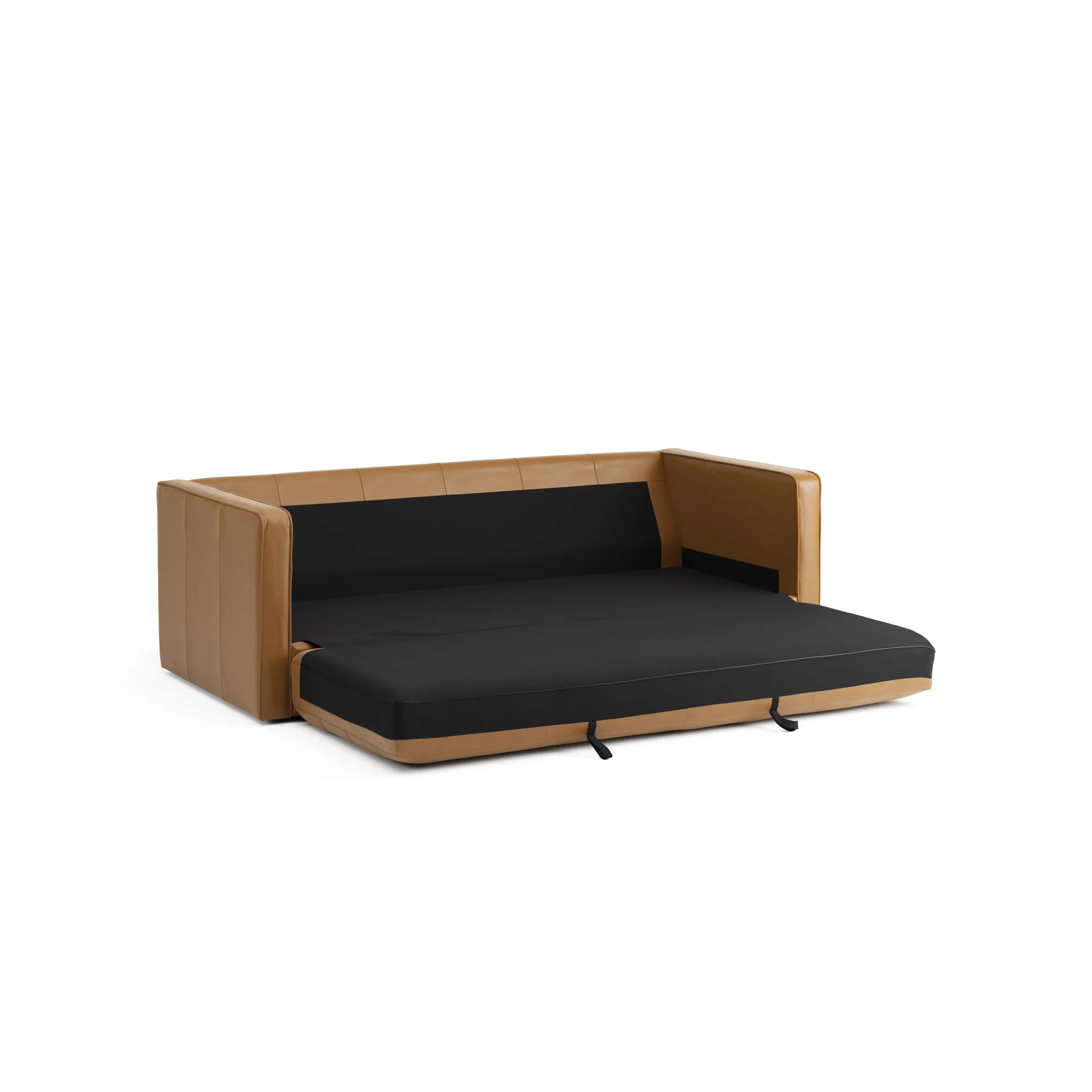 Sven 88_ Tufted Leather Sofa Bed - Charme Tan - Image 4