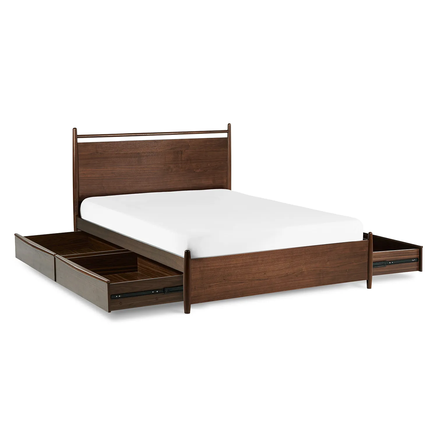 Lenia Queen Panel Storage Bed - Walnut - Image 4