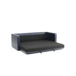 Sven 88_ Tufted Leather Sofa Bed - Oxford Blue
