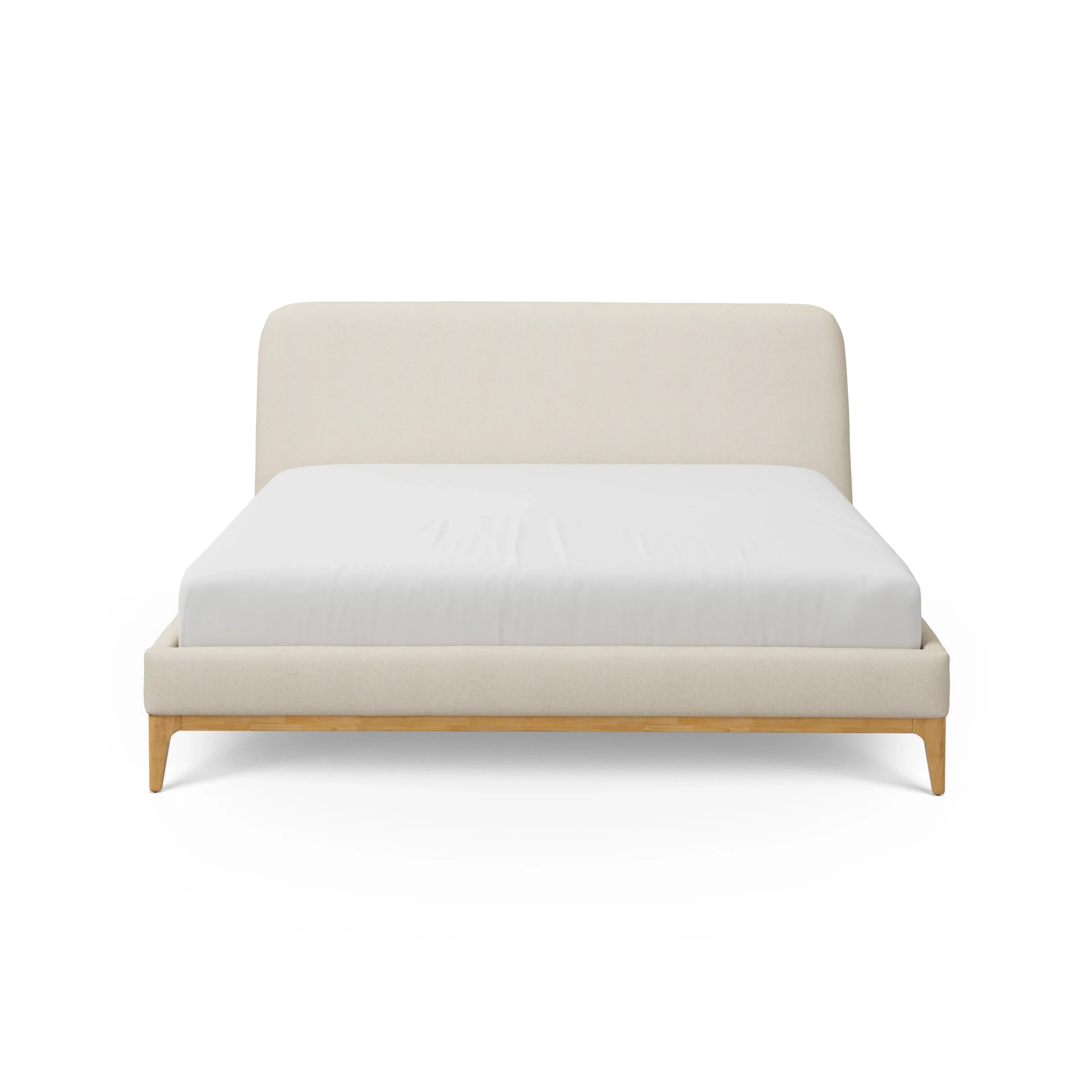 Rosin King Upholstered Bed - Natural Oak and Sand Ivory - Image 11