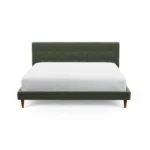 Sven King Tufted Velvet Bed - Plush Pacific Green