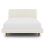 Tessu Full Low Profile Upholstered Bed - Ivory Wool Bouclé